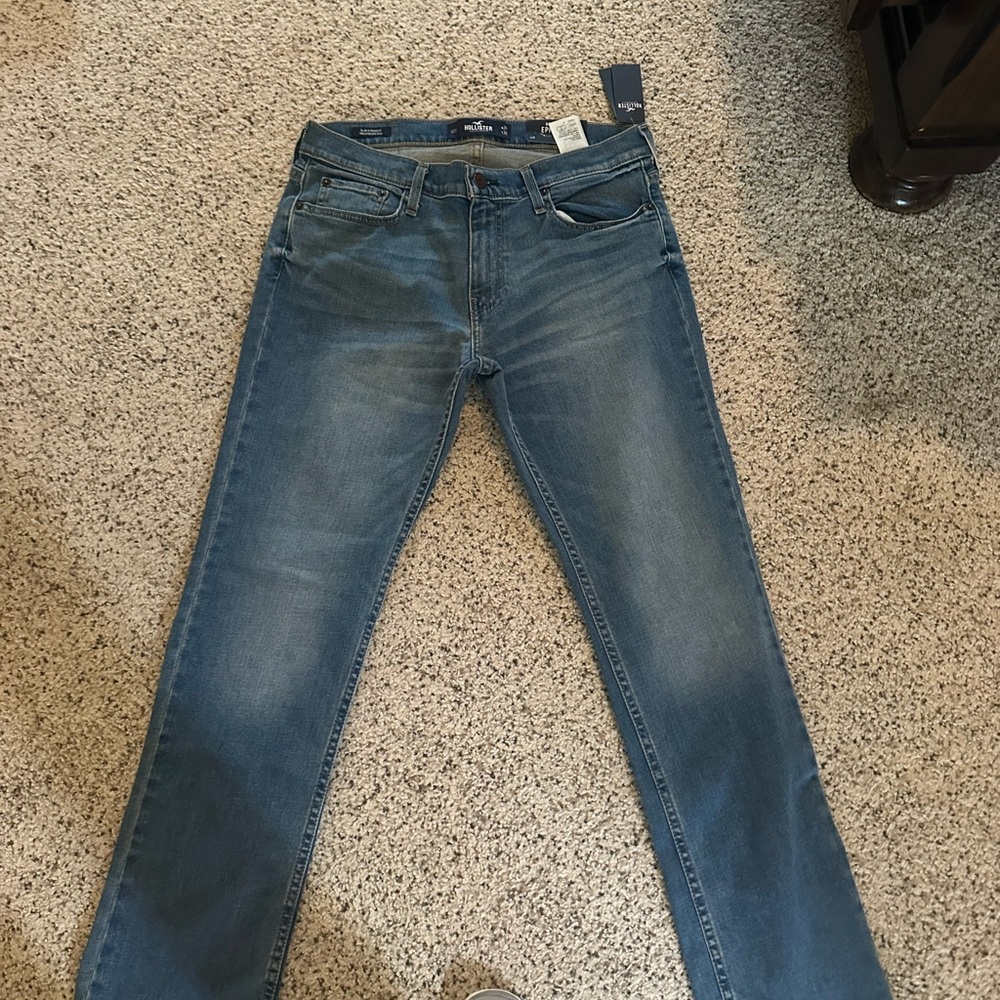 Hollister Blue Straight Jeans Classic Style